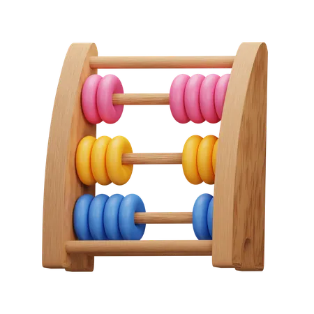 Abacus Classic Counting Tool For Kids  3D Icon