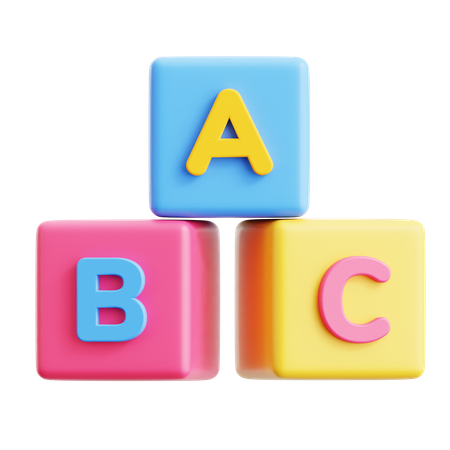 Alphabets abc  3D Icon