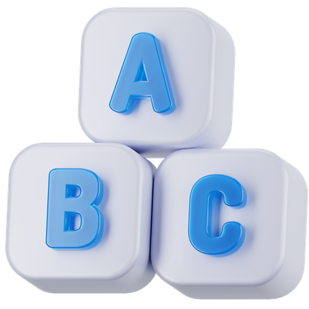 Bloc abc  3D Icon