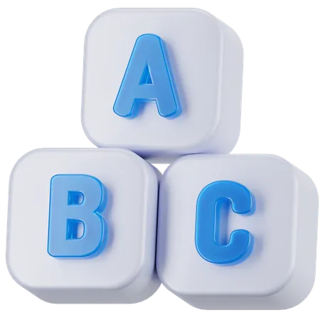 Bloc abc  3D Icon