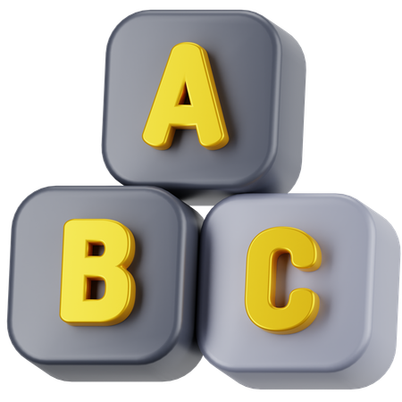 Bloc abc  3D Icon