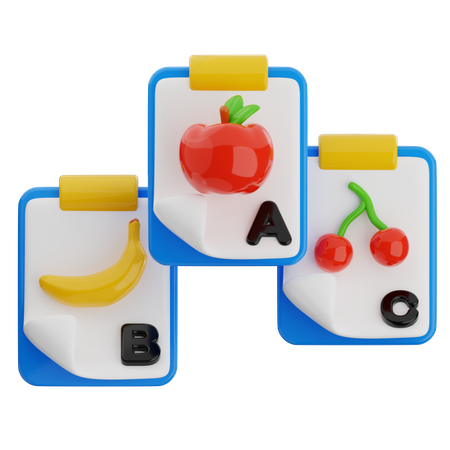 Abc 스티키 노트  3D Icon