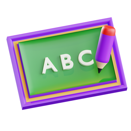 Tableau vert ABC  3D Icon