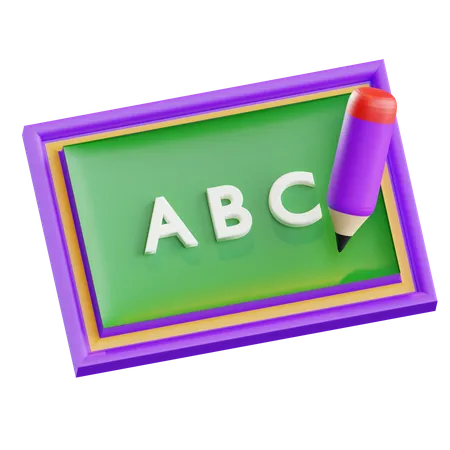 Tableau vert ABC  3D Icon