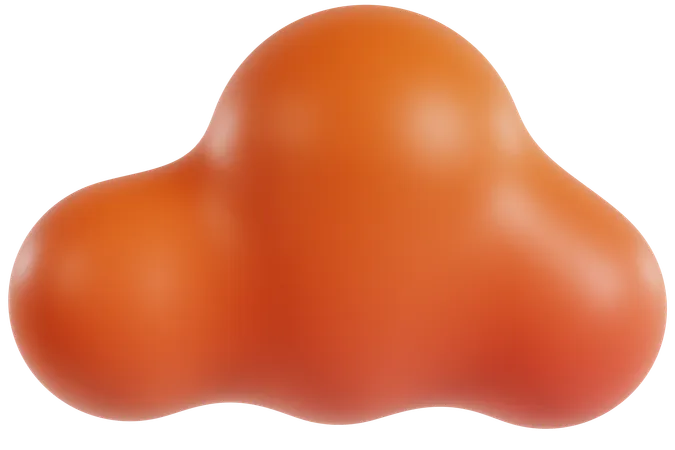 Abstract Orange Shape  3D Icon