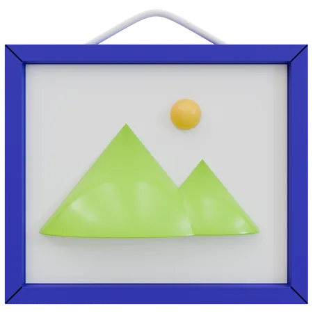 Abstrakte geometrische Malerei  3D Icon