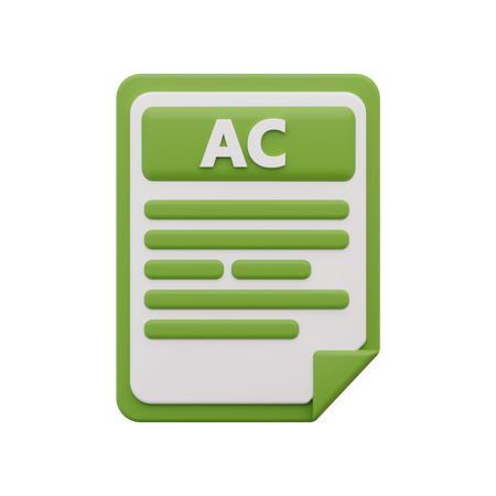 Ac file  3D Icon