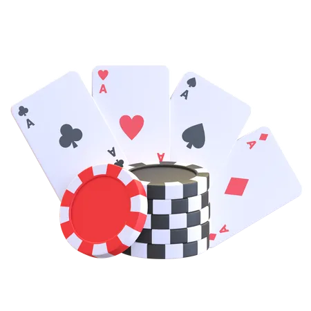 Ace Card  3D Illustration