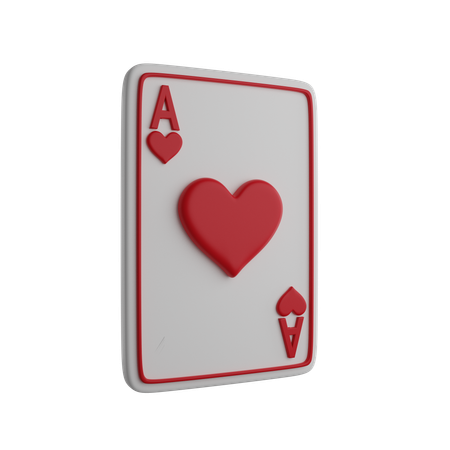 Ace of hearts  3D Icon