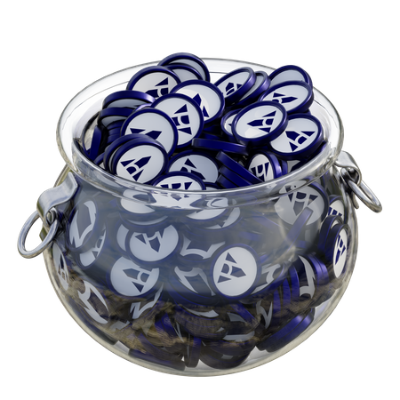 Ach Clear Glass Pot  3D Icon