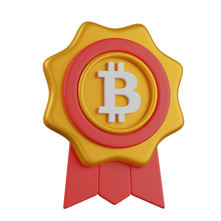 Achieve bitcoin  3D Icon