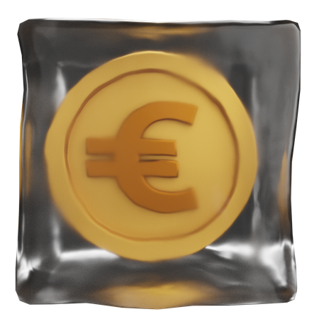 Euro de activos congelados  3D Icon