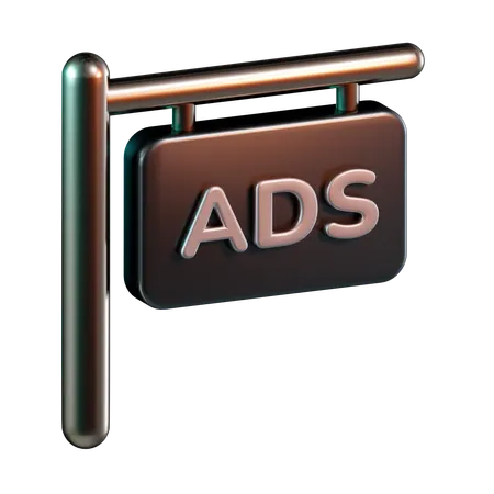 Ad Hanging Signboard  3D Icon