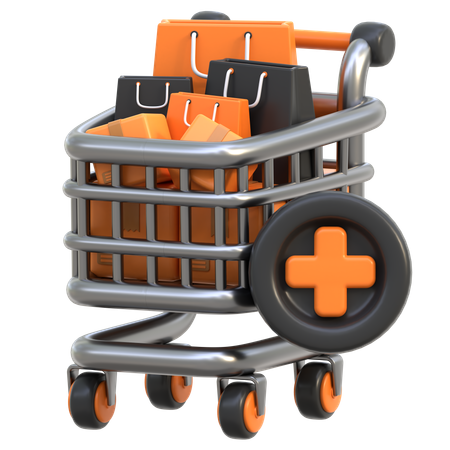 Add Cart  3D Icon