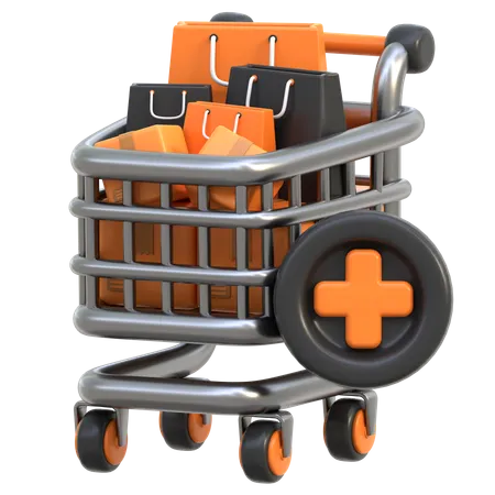 Add Cart  3D Icon