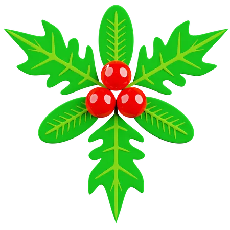 Adornos navideños de cereza  3D Icon