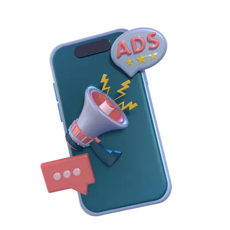 Ads  3D Icon