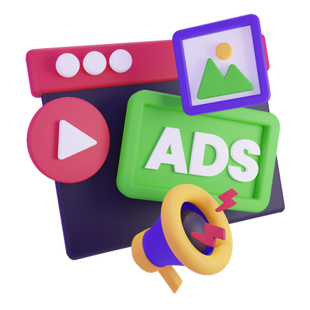 Ads Campaign  3D Icon