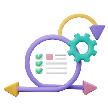 Agiles Management  3D Illustration