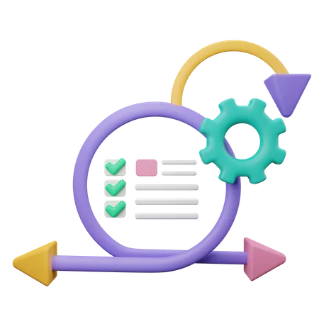 Agiles Management  3D Illustration