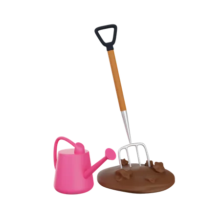 Agriculture Tools  3D Illustration