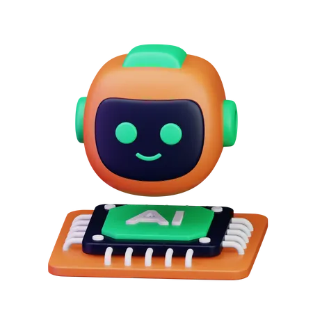 Ai Bot  3D Icon