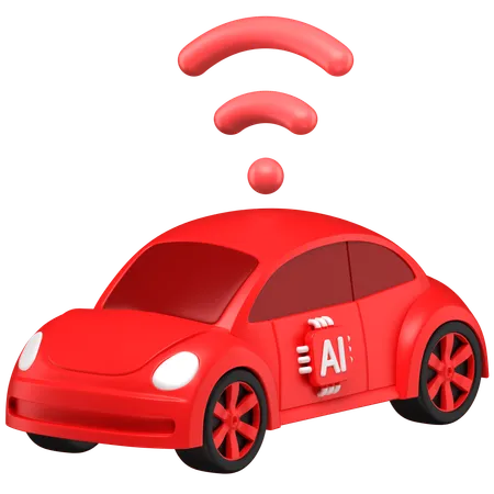 Ai Car  3D Icon