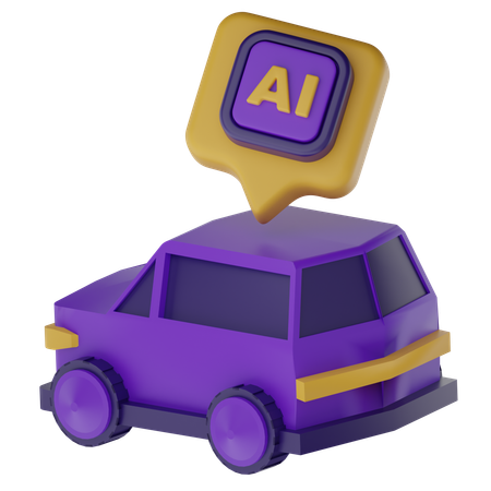 Ai Car  3D Icon