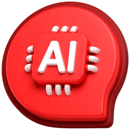 Ai Chat Bubble  3D Icon