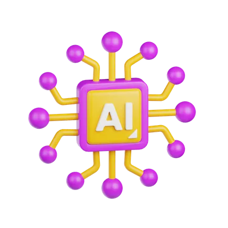 Ai Chip  3D Icon