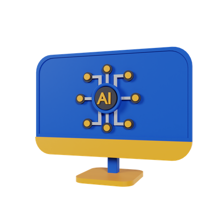 Ai Chip  3D Icon