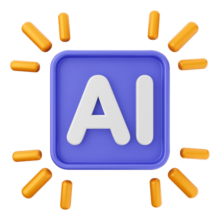 Ai Chip  3D Icon