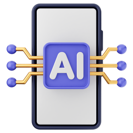 Ai Chip  3D Icon