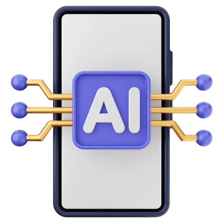 Ai Chip  3D Icon