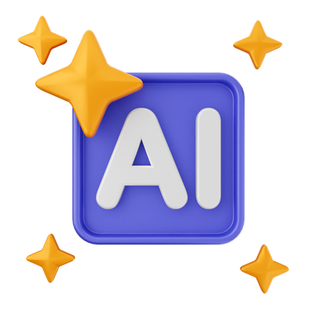 Ai Chip  3D Icon