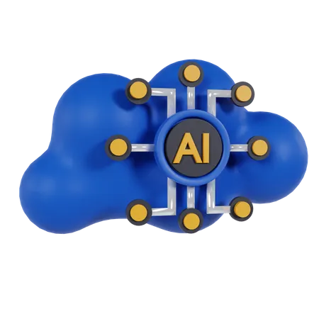 Ai Cloud  3D Icon