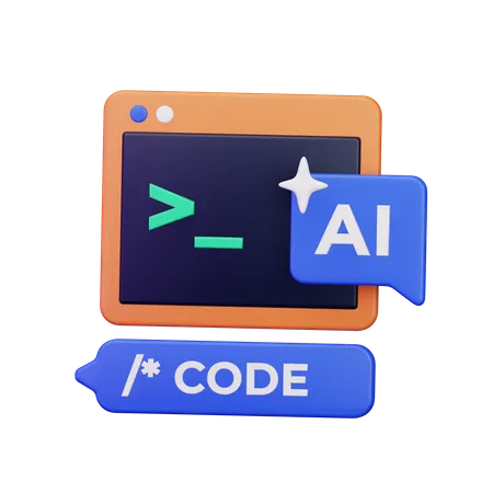 Ai Coding  3D Icon