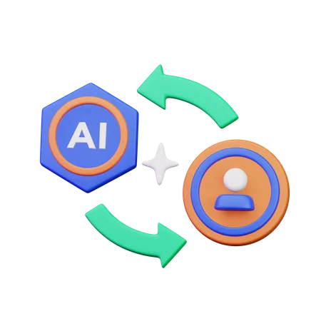 Ai Collabration  3D Icon