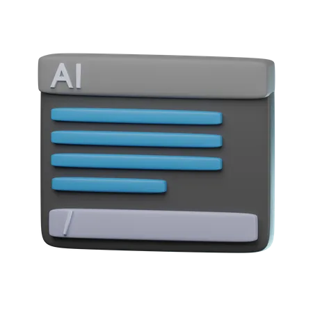 Ai command  3D Icon