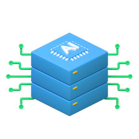 Ai Database  3D Icon