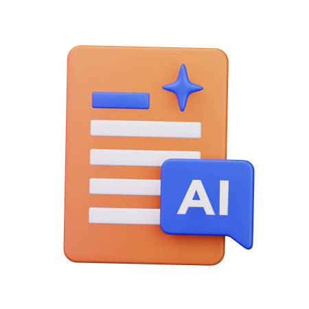 Ai Document  3D Icon