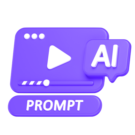 Ai Internet Video  3D Icon