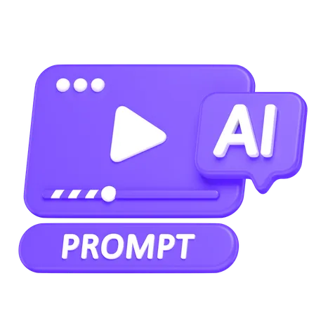 Ai Internet Video  3D Icon