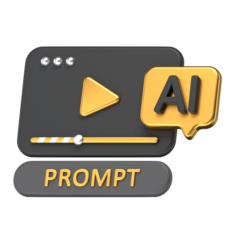 Ai Internet Video  3D Icon