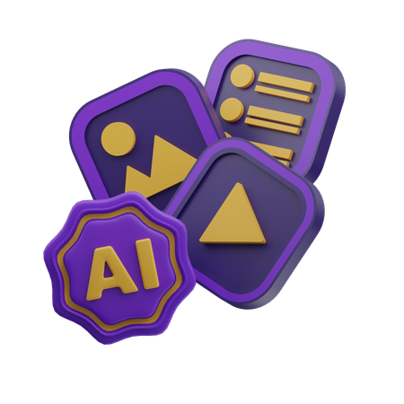 Ai Media  3D Icon