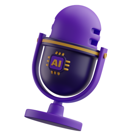 Ai Mic  3D Icon