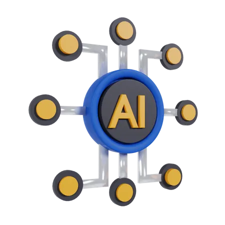 Ai Network  3D Icon