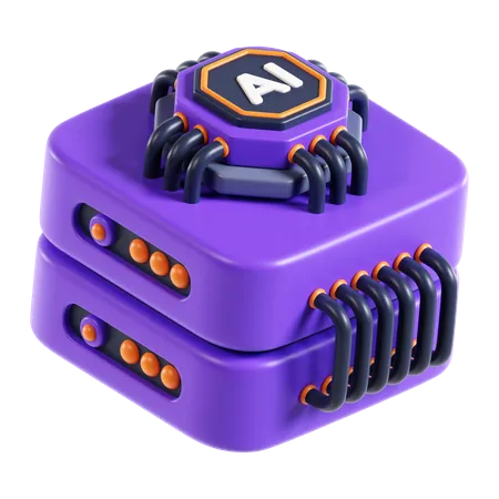 Ai Server  3D Icon