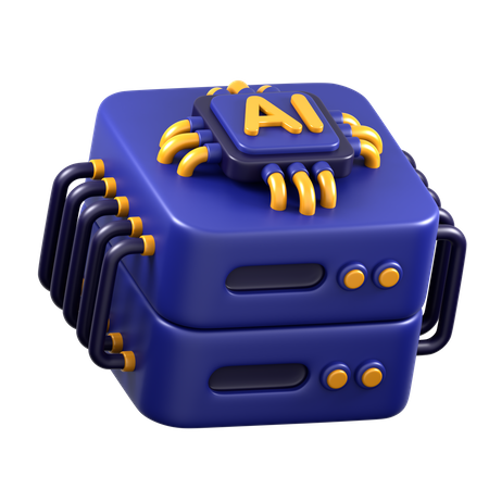 Ai Server  3D Icon