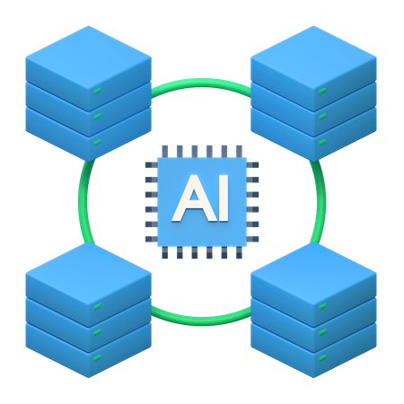 Ai Server  3D Icon